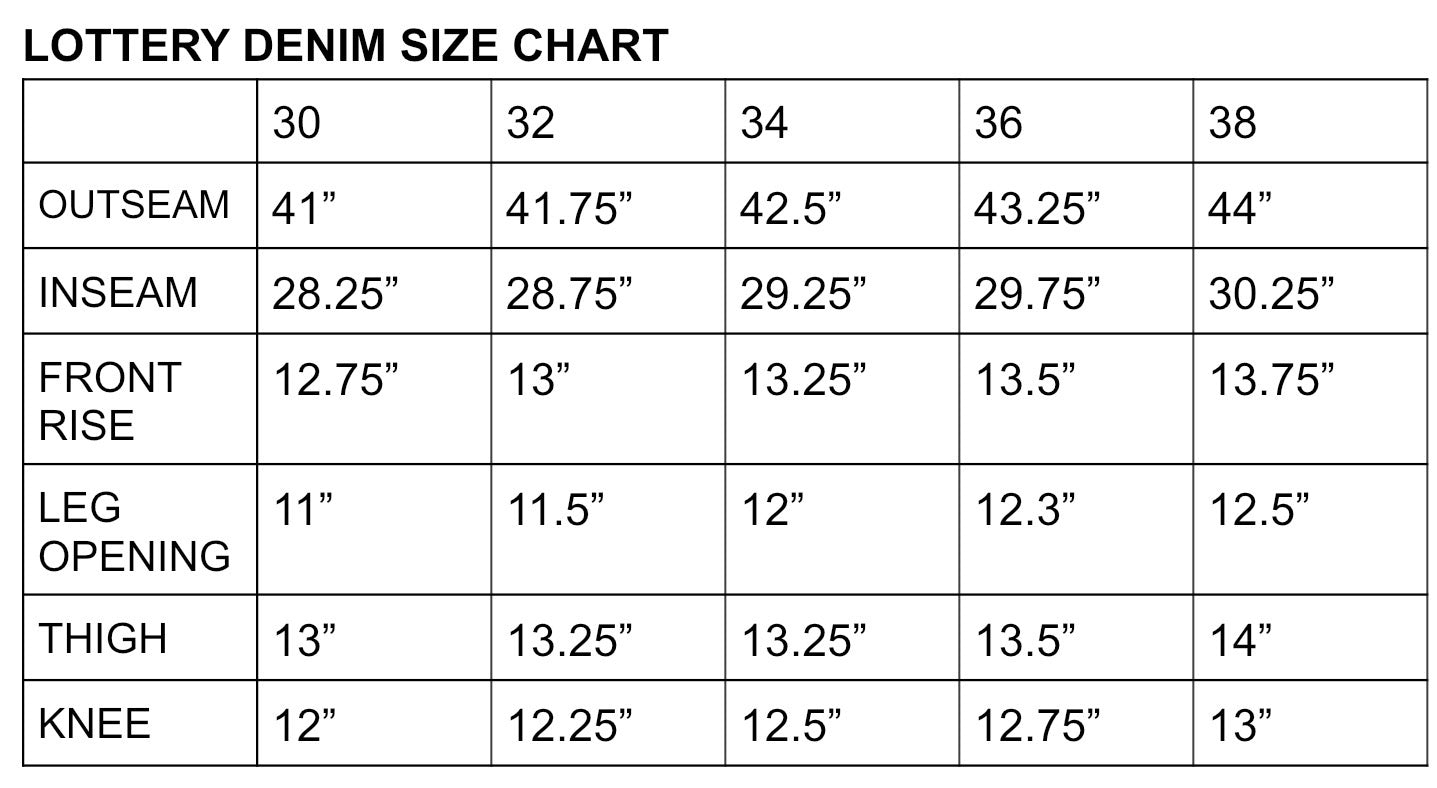 “LOTTERY” DENIM